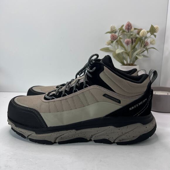 Skechers D'Lux Journey SR Work Boot Natural Black SN 200270 Men's 13 NWOB